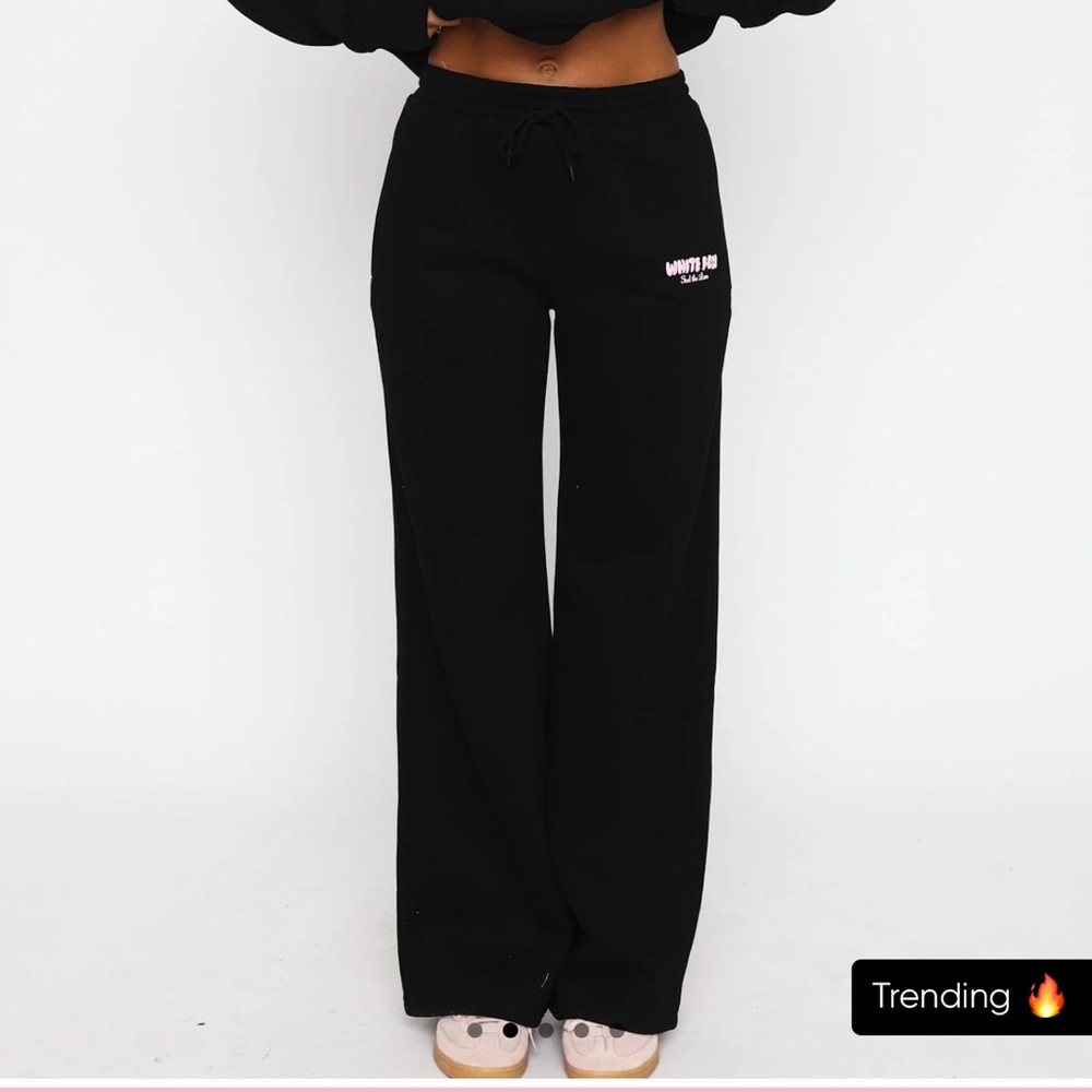 White Fox Boutique Black Track Pants